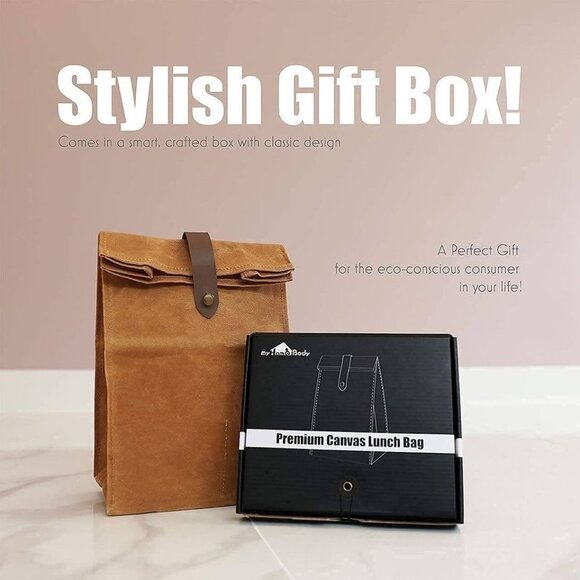 Premium Reusable Canvas Lunch Bags for Women, Lunc - Picture 6 of 6